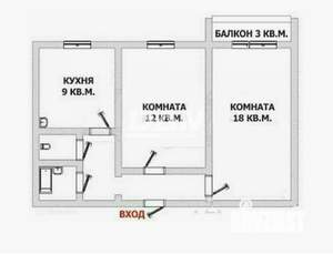 2-к квартира, вторичка, 49м2, 6/10 этаж