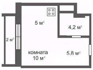 Студия квартира, вторичка, 25м2, 17/22 этаж