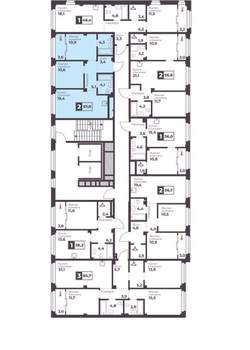 2-к квартира, вторичка, 58м2, 14/17 этаж