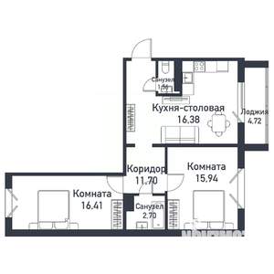 2-к квартира, вторичка, 65м2, 9/10 этаж