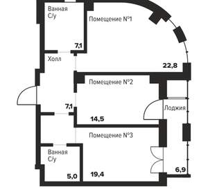 2-к квартира, вторичка, 76м2, 10/29 этаж