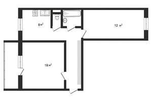 2-к квартира, вторичка, 54м2, 4/5 этаж