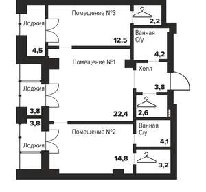 2-к квартира, вторичка, 74м2, 18/29 этаж