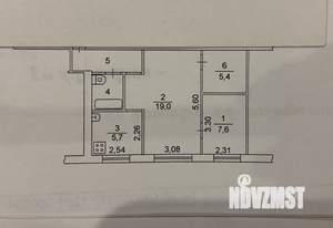 2-к квартира, вторичка, 45м2, 1/5 этаж