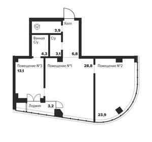 2-к квартира, вторичка, 84м2, 4/29 этаж