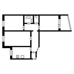 3-к квартира, вторичка, 68м2, 9/10 этаж