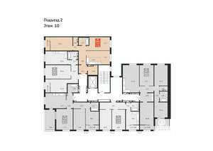 2-к квартира, вторичка, 71м2, 10/10 этаж