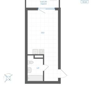 Студия квартира, вторичка, 31м2, 8/18 этаж