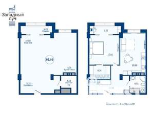1-к квартира, вторичка, 66м2, 3/24 этаж