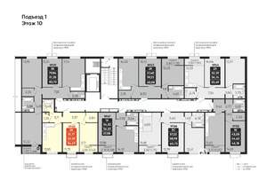 2-к квартира, вторичка, 53м2, 10/10 этаж