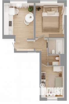 2-к квартира, вторичка, 54м2, 5/10 этаж