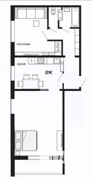 2-к квартира, вторичка, 67м2, 8/10 этаж