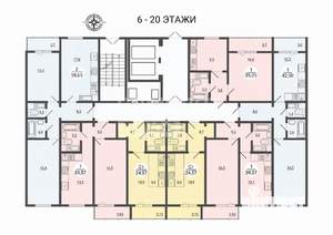 2-к квартира, вторичка, 60м2, 11/20 этаж