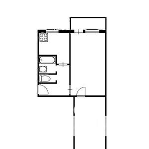 2-к квартира, вторичка, 44м2, 3/5 этаж