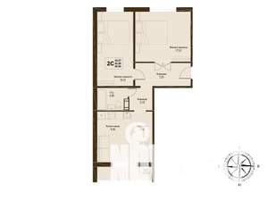 3-к квартира, вторичка, 68м2, 8/9 этаж