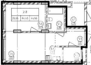 2-к квартира, вторичка, 45м2, 10/24 этаж