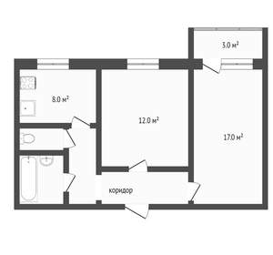 2-к квартира, вторичка, 51м2, 4/10 этаж