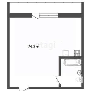 Студия квартира, вторичка, 24м2, 5/10 этаж