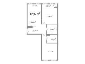 2-к квартира, строящийся дом, 88м2, 5/11 этаж
