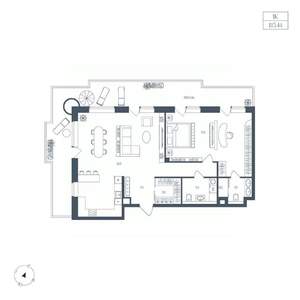 1-к квартира, вторичка, 115м2, 6/8 этаж