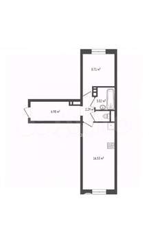 2-к квартира, вторичка, 39м2, 1/10 этаж