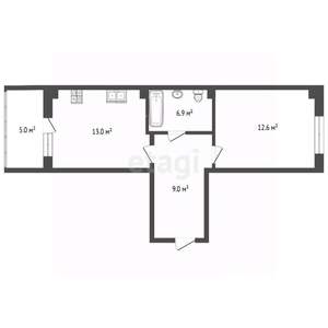 1-к квартира, вторичка, 39м2, 8/15 этаж