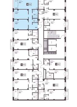 2-к квартира, вторичка, 71м2, 2/17 этаж