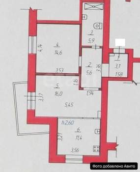 2-к квартира, вторичка, 63м2, 7/9 этаж