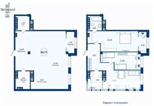 1-к квартира, вторичка, 83м2, 21/23 этаж
