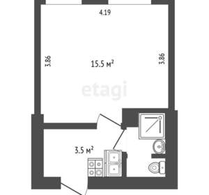 1-к квартира, вторичка, 22м2, 1/5 этаж