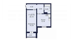 1-к квартира, вторичка, 36м2, 10/18 этаж