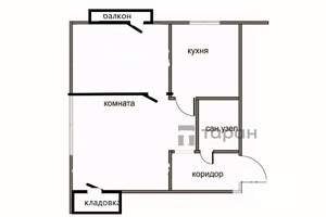 1-к квартира, вторичка, 32м2, 4/4 этаж