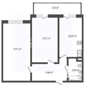 2-к квартира, вторичка, 54м2, 9/10 этаж