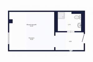 Студия квартира, вторичка, 23м2, 10/10 этаж