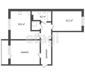 2-к квартира, вторичка, 61м2, 8/10 этаж