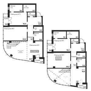 4-к квартира, вторичка, 234м2, 26/29 этаж