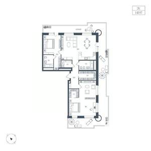 2-к квартира, вторичка, 149м2, 10/10 этаж