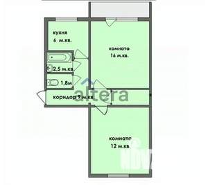 2-к квартира, вторичка, 44м2, 4/5 этаж
