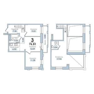 3-к квартира, вторичка, 77м2, 10/10 этаж