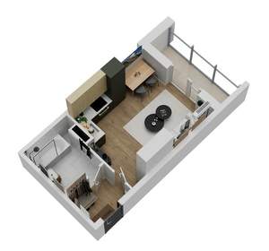 Студия квартира, вторичка, 24м2, 8/18 этаж