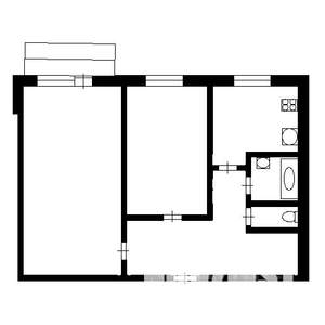 2-к квартира, вторичка, 47м2, 4/10 этаж