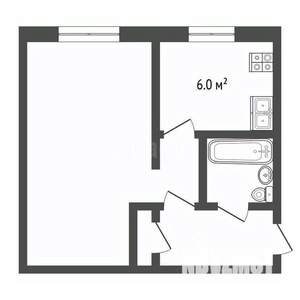1-к квартира, вторичка, 30м2, 4/5 этаж