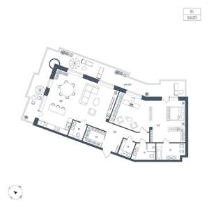 1-к квартира, вторичка, 141м2, 5/9 этаж