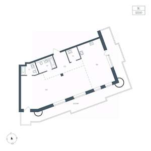 1-к квартира, вторичка, 119м2, 4/6 этаж