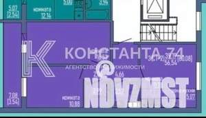 2-к квартира, вторичка, 56м2, 5/10 этаж