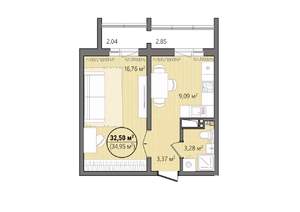 1-к квартира, вторичка, 38м2, 4/13 этаж