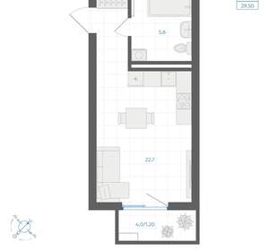 Студия квартира, вторичка, 30м2, 16/18 этаж