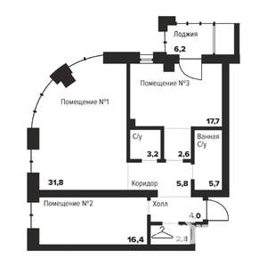 2-к квартира, вторичка, 90м2, 18/29 этаж