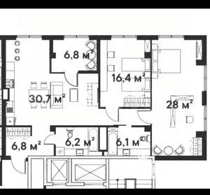 3-к квартира, вторичка, 99м2, 2/14 этаж