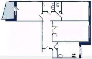 3-к квартира, вторичка, 68м2, 2/10 этаж